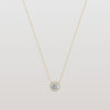 Liora Muse 0.5CT Round Lab Grown Diamond Halo Necklace In 10K Solid Gold