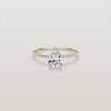 Liora Muse 1CT Pear Lab Diamond Engagement Ring with Pave Band in 10K Solid Gold