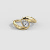 Liora Muse 0.25 Carat Pear Shape Lab Grown Diamond Fashion Twist Ring 9K Solid Gold