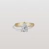 Liora Muse 1CT Pear Lab Diamond Engagement Ring–Twisted 10K Gold Band