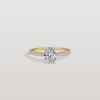 Liora Muse 1.00 Carat Oval Cut Lab Grown Diamond Hidden Halo Ring with Diamond Pavé band 10k Gold