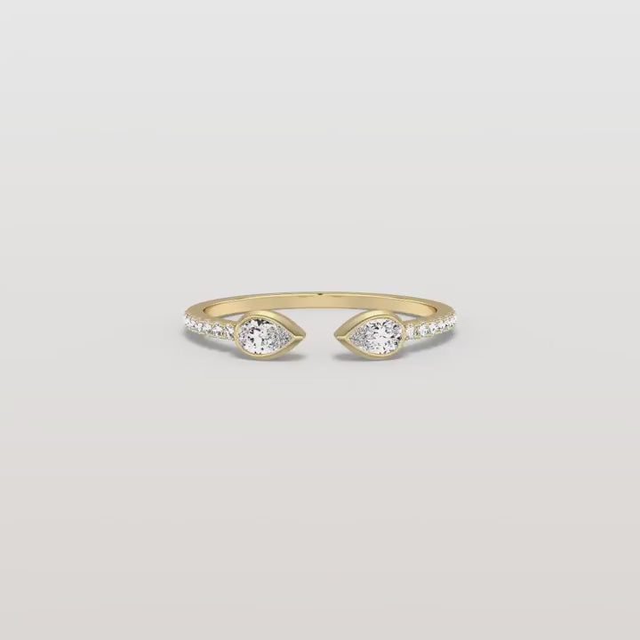 0.29CTW Lab Diamond Open Wedding Ring