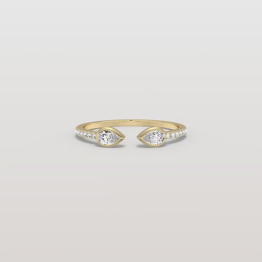 0.29CTW Lab Diamond Open Wedding Ring