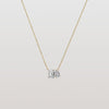 Liora Muse 2CTW Emerald and Pear Cut Lab Diamond Toi et Moi Necklace