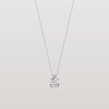 Liora Muse 2 Carat Round Cut Lab Grown Diamond Pendant 4-Prong Necklace 9k Solid Gold