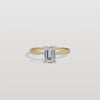 Liora Muse 1CT Emeral Cut Lab Diamond Twisted Engagement Ring In 10K Solid Gold