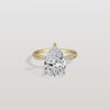 Liora Muse 3CT Pear Lab Diamond Engagement Ring–Twisted 9K Gold Band