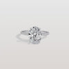 Liora Muse 3.00 Carat Oval Cut Lab Grown Diamond Hidden Halo Ring with Diamond Pavé band 9k Gold