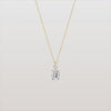 Liora Muse 1CT Emerald Cut Lab Diamond Pendant Necklace In 10K Solid Gold