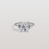 Liora Muse 2.00 Carat Radiant Cut Lab Grown Diamond Ring with 4 Baguette Cut Side Stones 9k Gold