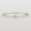 1CTW Round Lab Grwon Diamond Pave Halo Bangel Bracelet
