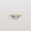 Liora Muse 1.00 Carat Radiant Cut Lab Grown Diamond Ring with 4 Baguette Cut Side Stones 9k Gold