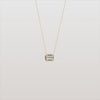 Liora Muse 1CT Lab Grown Diamond Bezel Set Pendant Neckalce In 9K Solid Gold