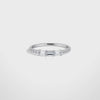 Liora Muse 0.48 Carat Three Center Baguette Lab Grown Diamond Half Eternity Ring with Round Side Stone 10k Gold
