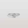 Liora Muse 1.00 Carat Oval Cut Lab Grown Diamond Hidden Halo Ring with Diamond Pavé band 10k Gold