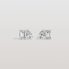 Liora Muse 12 Carat Emerald and Pear Cut Toi et Moi Lab Grown Diamond Stud Earrings (6 ct each side)