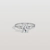 Liora Muse 1.00 Carat Radiant Cut Lab Grown Diamond 4 Prong Ring with 4 mini Side Stone and twisted band 9k Gold