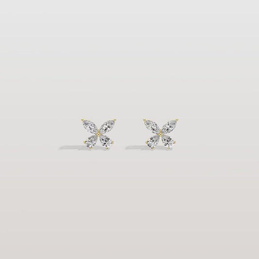 1CTW Lab Grown Diamond Butterfly Stud Earring