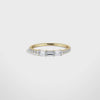 Baguette And Round Lab Diamond Half Eternity Band