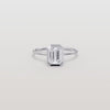 Liora Muse 1.00 Carat Emerald Solitaire Bezel Set Lab Grown Diamond Modern Ring 9k Gold