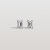 Liora Muse 6 Carat Emerald Cut Lab Grown Diamond 4-Prong Stud Earrings (3 ct each side) 9k Solid Gold