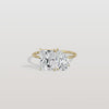 Liora Muse 4.00 Carat Radiant and Pear Cut (2.00 Carat Each) Toi et Moi Lab Grown Diamond Ring in 9k Gold
