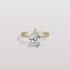Liora Muse 2CT Pear Lab Diamond Engagement Ring–Twisted 9K Gold Band
