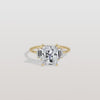 Liora Muse 2.00 Carat Radiant Cut Lab Grown Diamond Ring with 4 Baguette Cut Side Stones 9k Gold